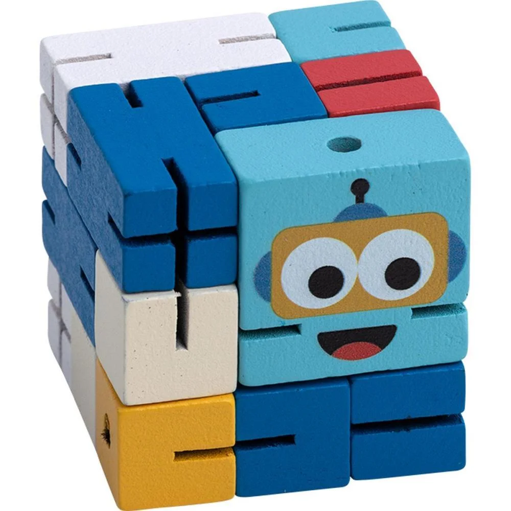 Brinquedo Pedagogico Madeira Dipedu Cubebot Brw - imagem 5