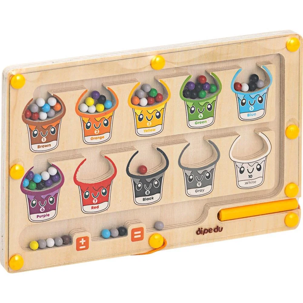 Brinquedo Pedagogico Madeira Dipedu Labirinto Magnetico Brw - imagem 2