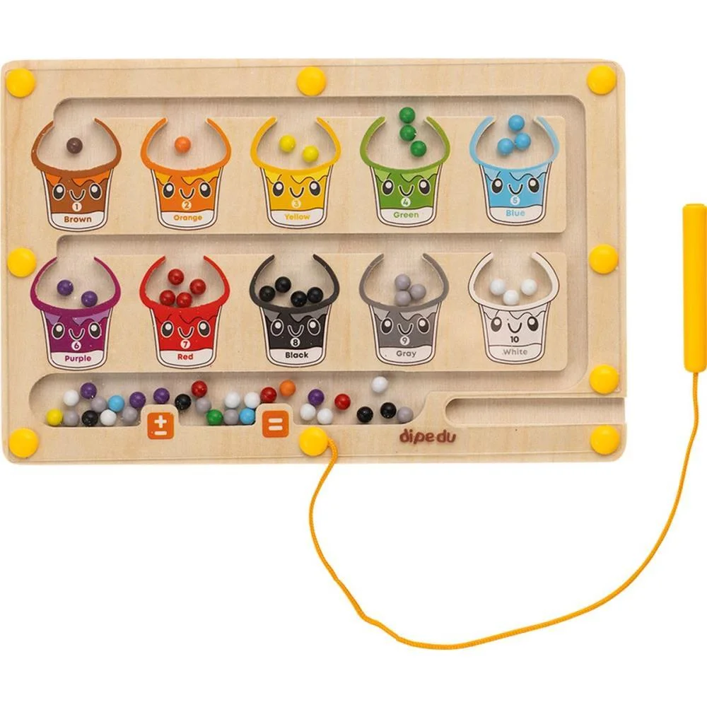 Brinquedo Pedagogico Madeira Dipedu Labirinto Magnetico Brw - imagem 4