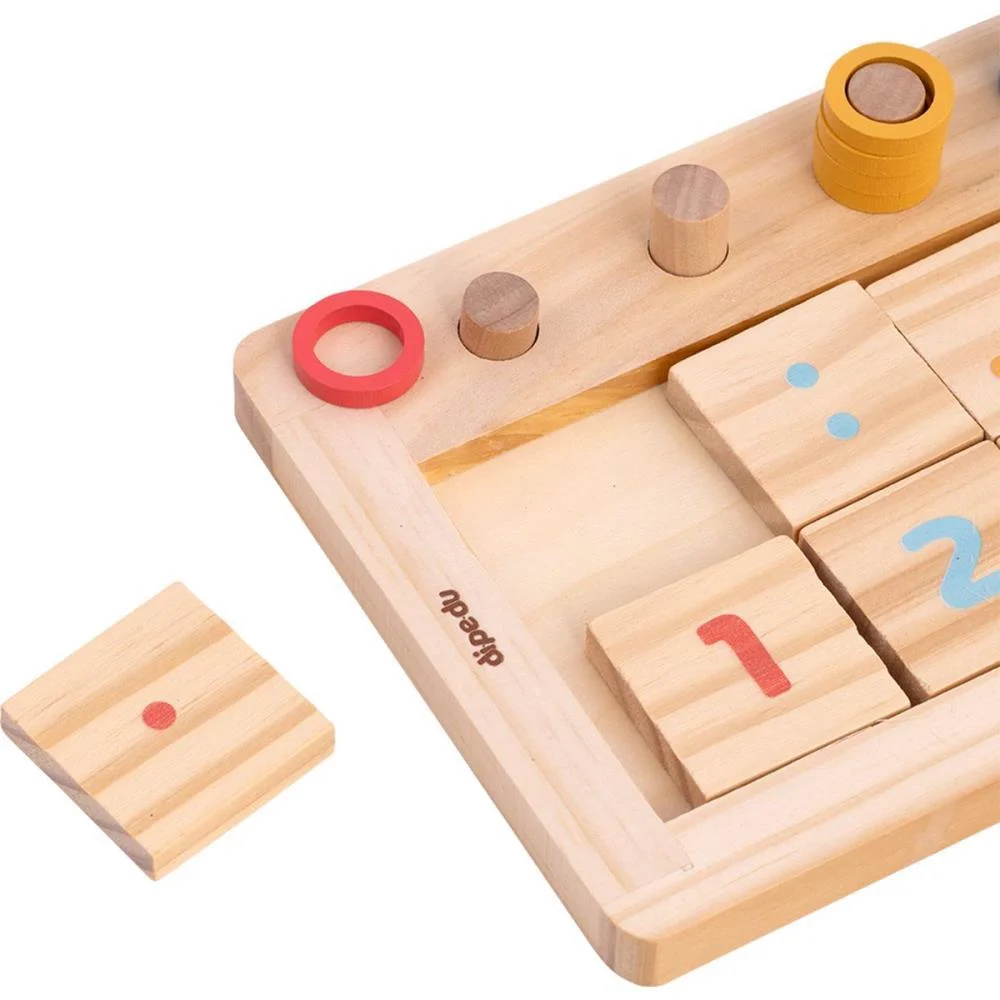 Brinquedo Pedagogico Madeira Dipedu Aprendendo Numeros C/75 Brw - imagem 6