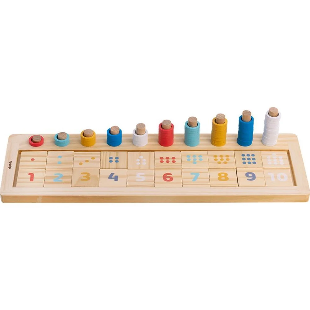 Brinquedo Pedagogico Madeira Dipedu Aprendendo Numeros C/75 Brw - imagem 7