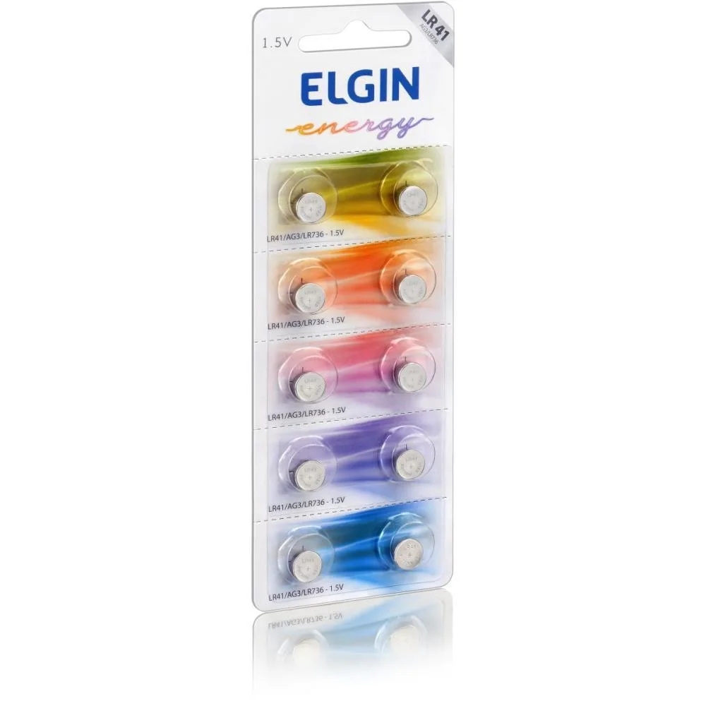 Pilha Bateria Botao Lr41 1.5V. Elgin (Ct.c/10) - imagem 3