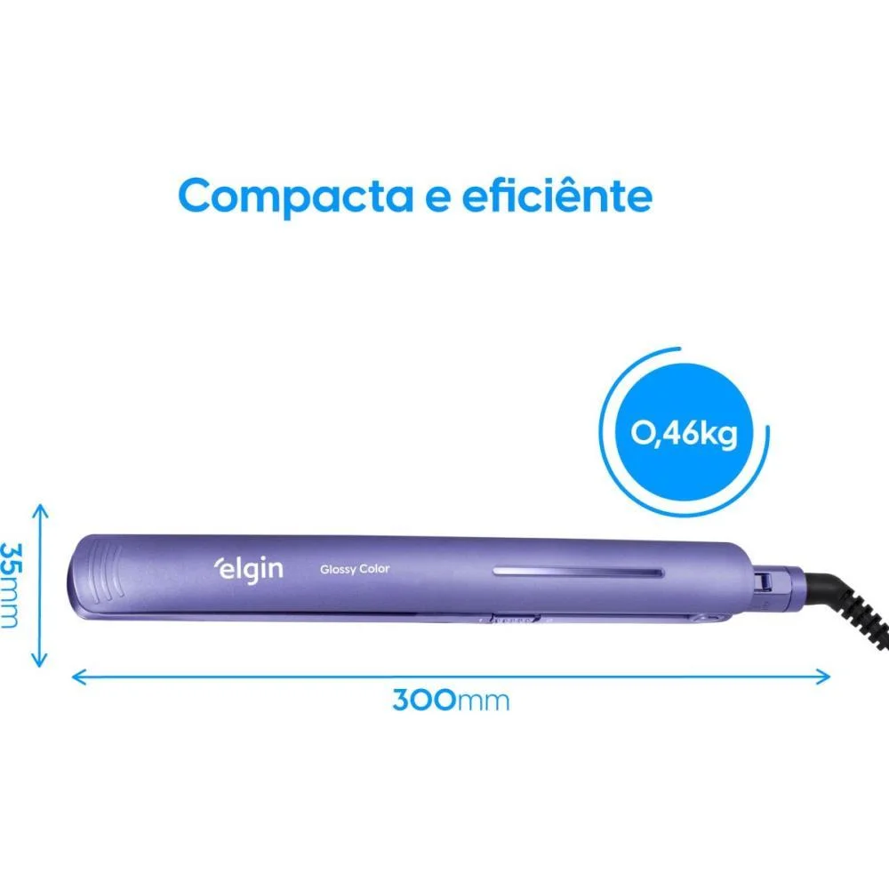 Chapinha Alisadora Glossy Color Bivolt Elgin - imagem 3