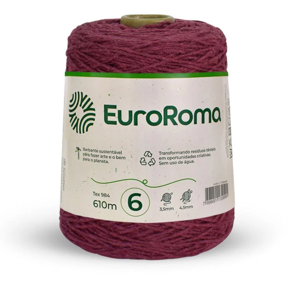 Barbante Colorido 600G 4/6 Fios 610M Bordo Euroroma - imagem 2