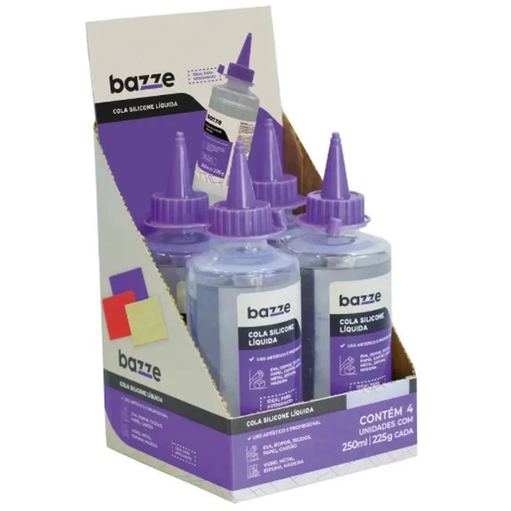 Cola Para Artesanato Bazze Silicone Liquida 250Ml Summit (Dp.c/04) - imagem 2