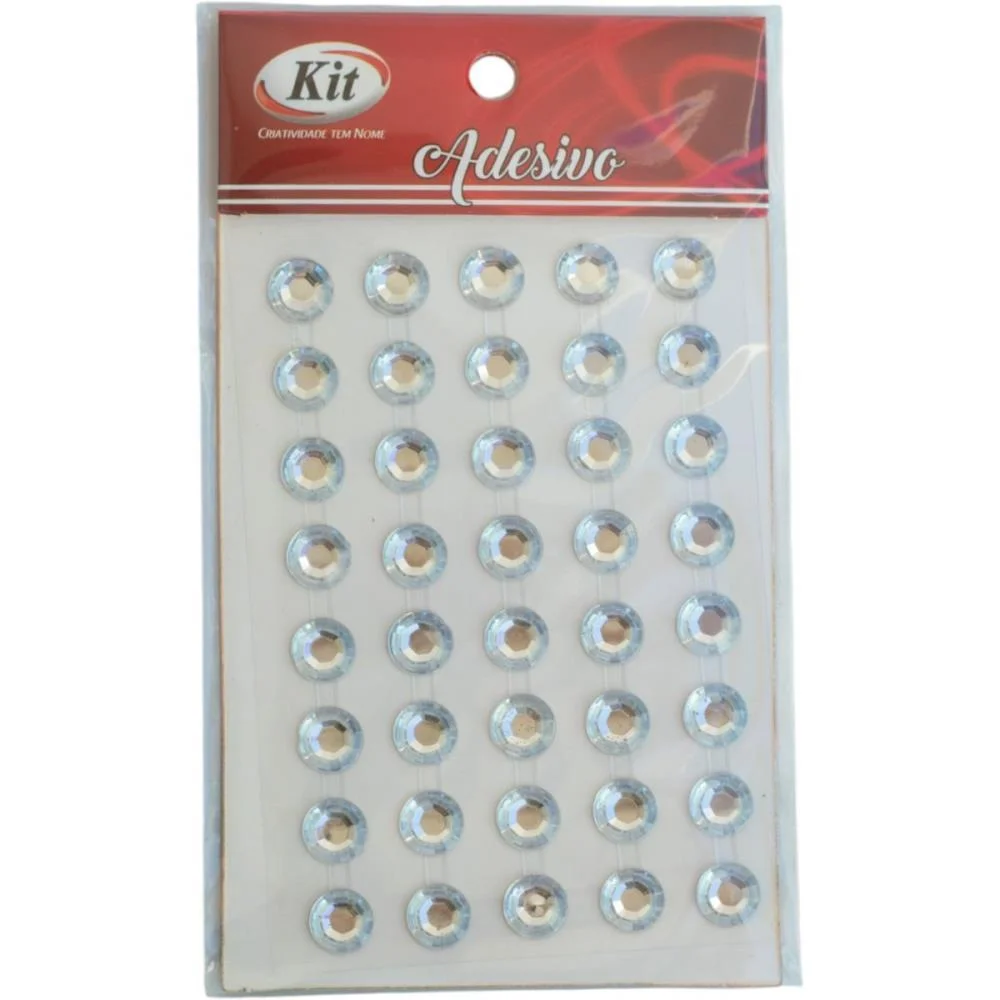 Pedraria Strass 8Mm Adesivo Cristal Kit (Pct.c/20) - imagem 3