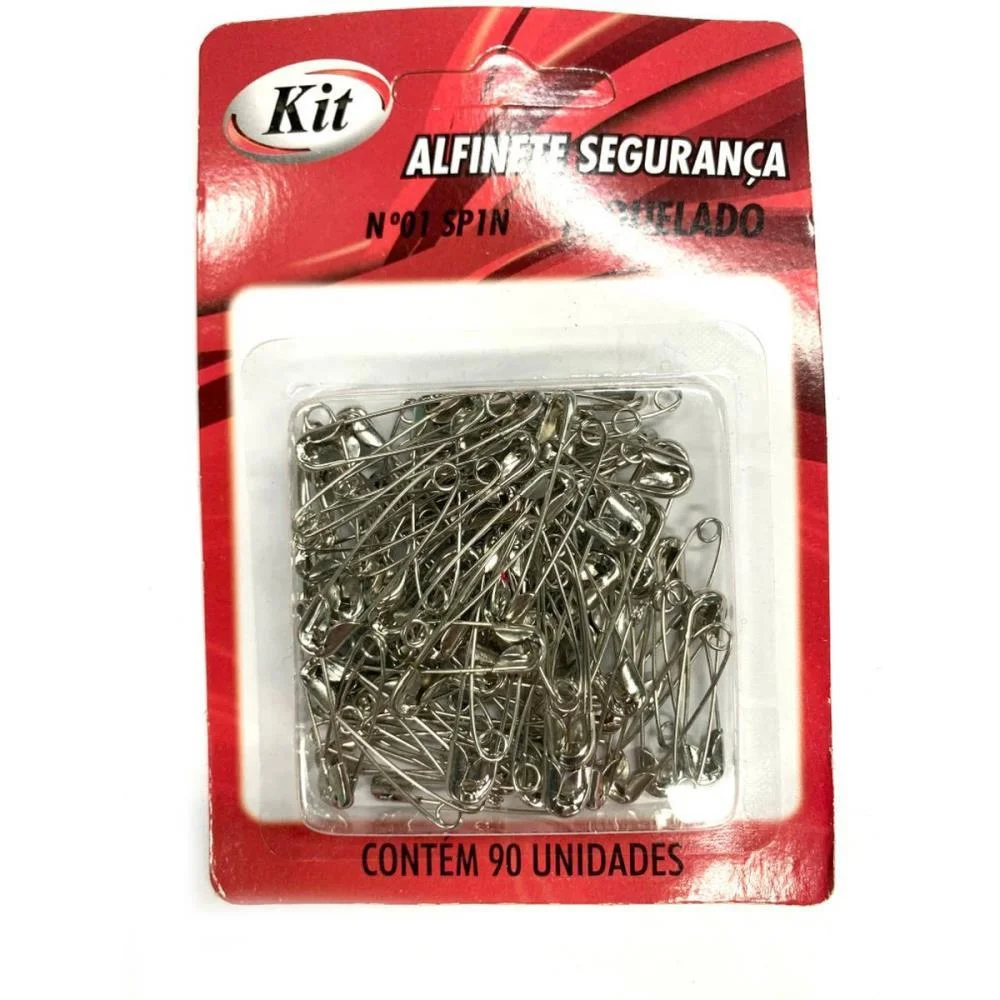 Alfinete Seguranca N.01 Niquelado Kit (Ct.c/90) - imagem 2