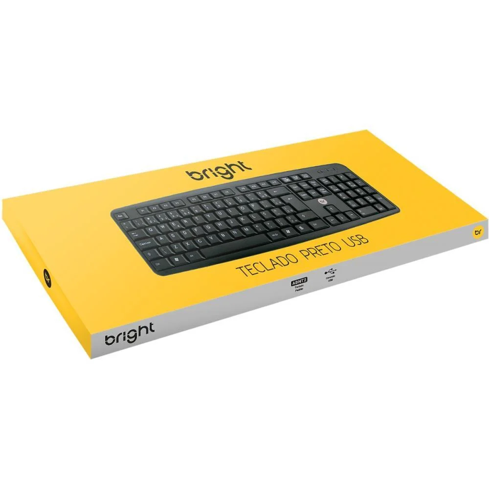 Teclado Usb Basico Preto Bright - imagem 4