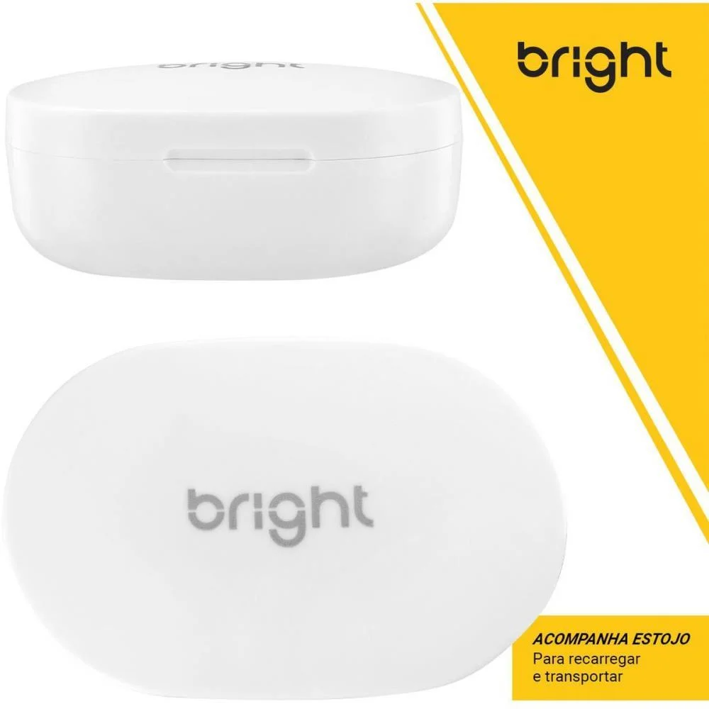 Fone De Ouvido Bluetooth Max Sound Branco Bright - imagem 7