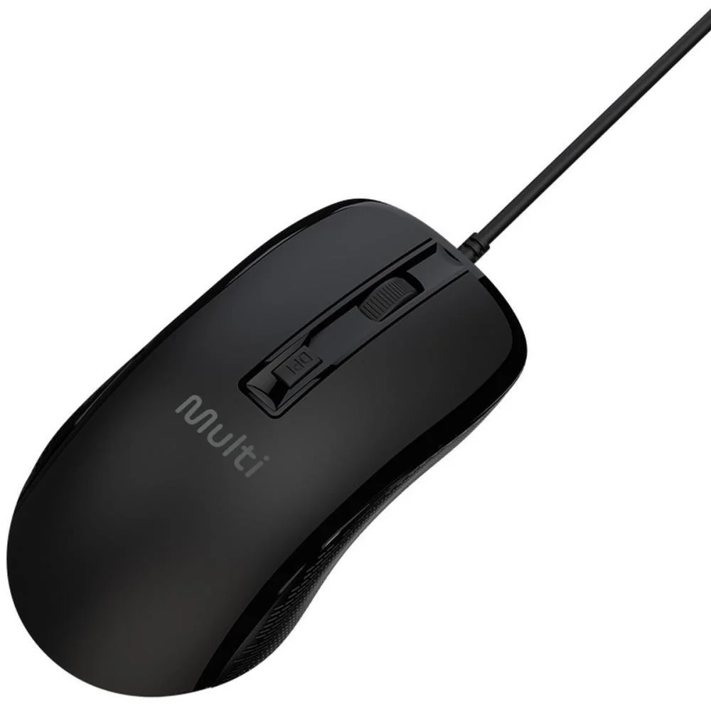 Mouse Optico Usb 2400Dpi 4Otoes Preto Multi - imagem 2