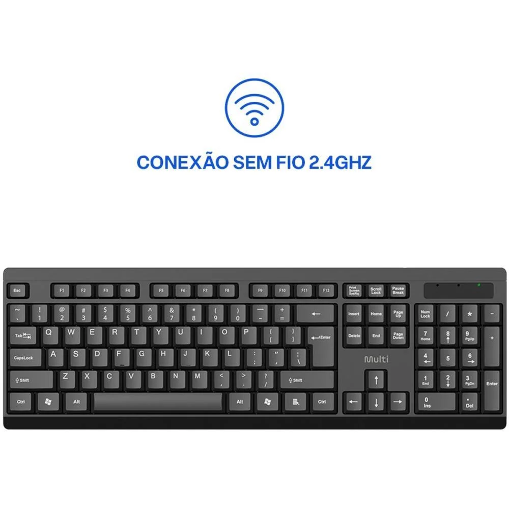 Teclado Usb S/Fio Ts050 Multimidia Pt Multi - imagem 4