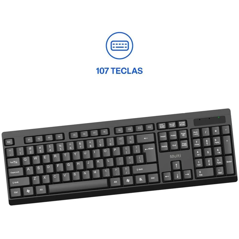 Teclado Usb S/Fio Ts050 Multimidia Pt Multi - imagem 5