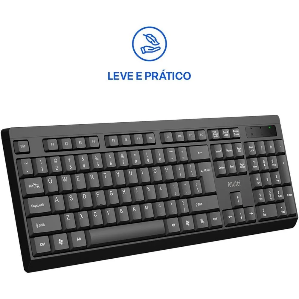 Teclado Usb S/Fio Ts050 Multimidia Pt Multi - imagem 8