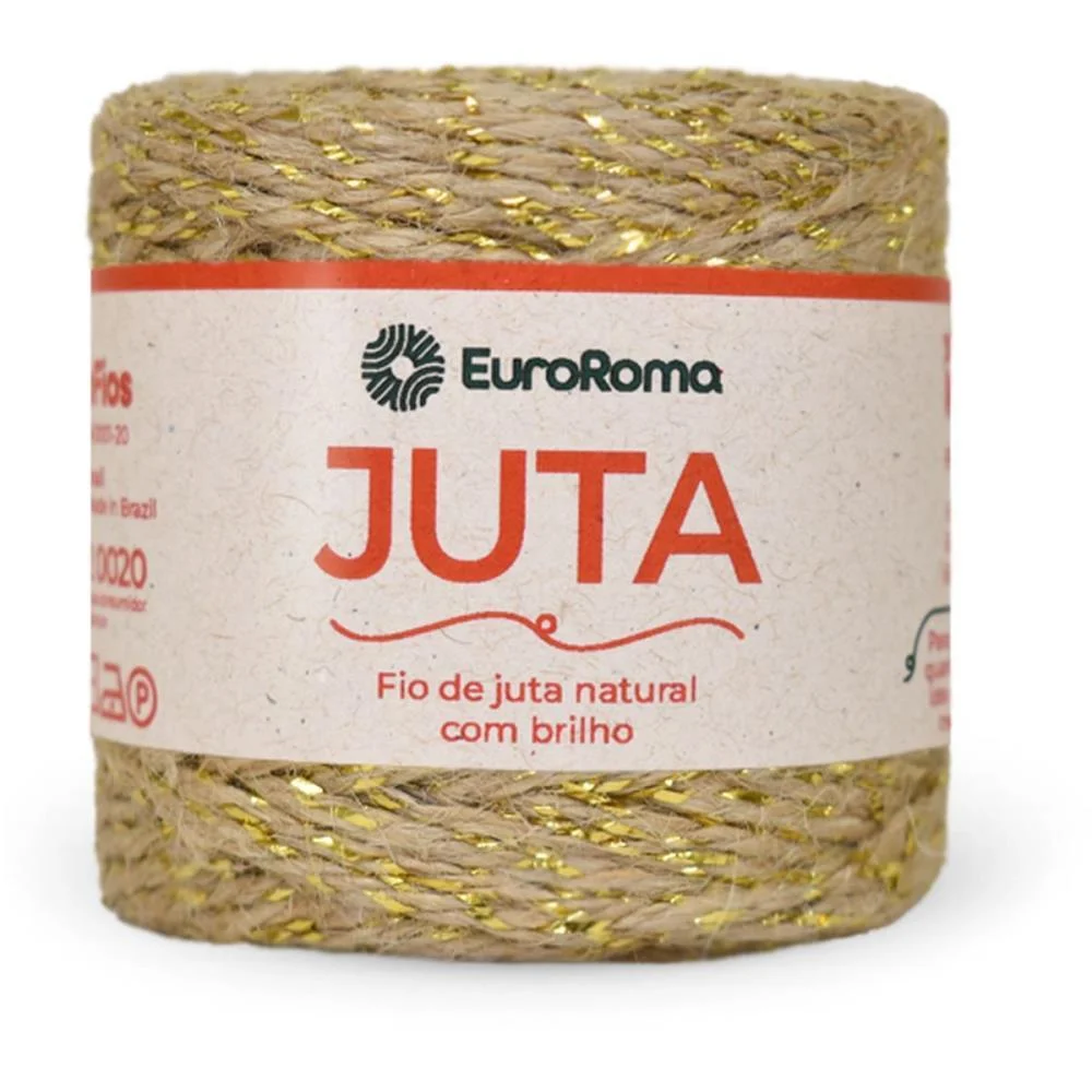 Fio De Juta 77M. Ouro C/Brilho Dourado Euroroma - imagem 3