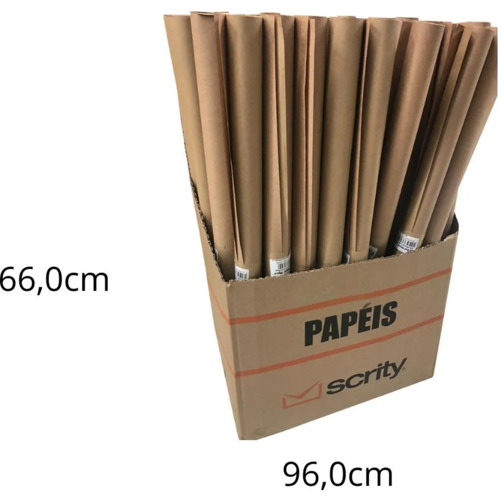 Papel Kraft Folha 66X96Cm 80G Natural C/2Fls Scrity (Dp.c/100) - imagem 3