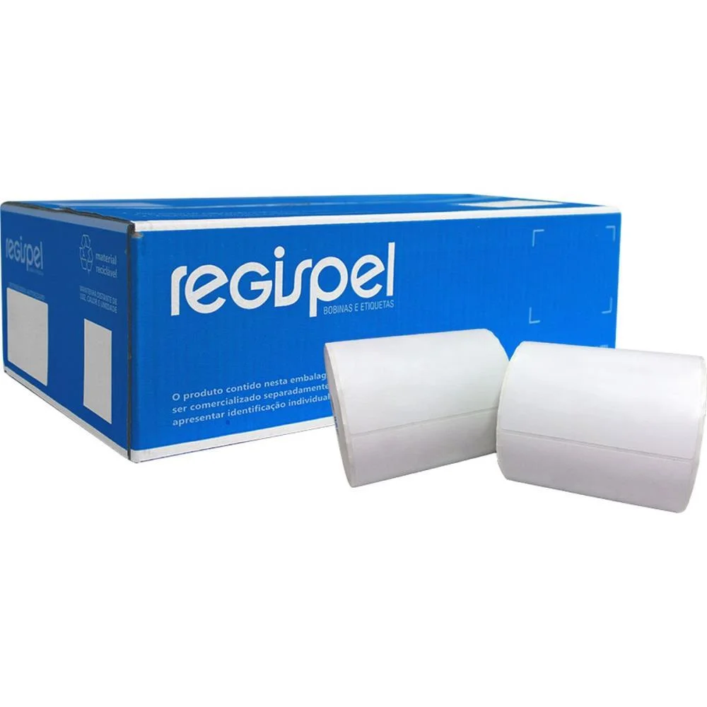 Etiqueta Adesiva 100X150Mm 31M Impressao Couche Regispel - imagem 3