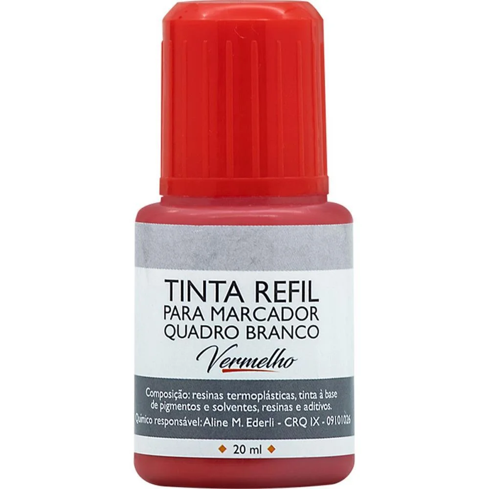Tinta Marcador Quadro Branco 20Ml Vermelho Brw (Cx.c/12) - imagem 3