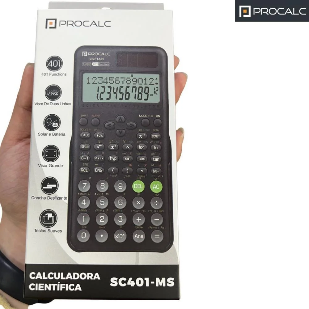 Calculadora Cientifica 401 Funcoes Sc-401Ms Procalc - imagem 5