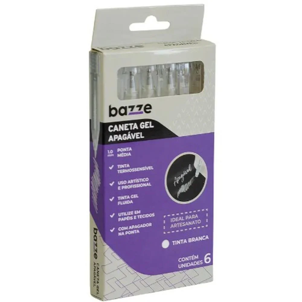 Caneta Gel Bazze Branca Apagavel 1.0Mm Summit (Cx.c/06) - imagem 2