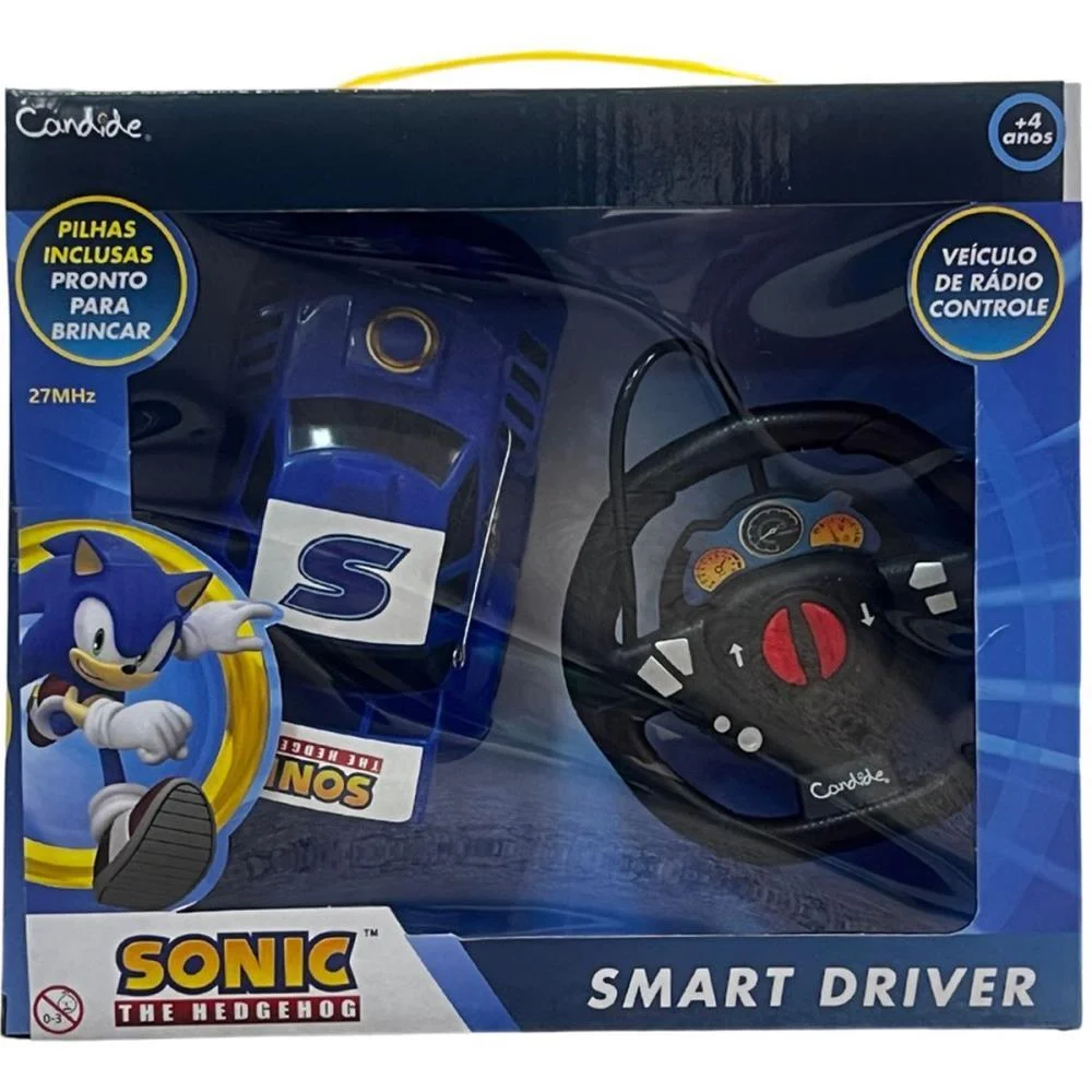 Carrinho Controle Remoto Sonic Smart Driver 3Func/Pilha Candide (Unidade) - imagem 2
