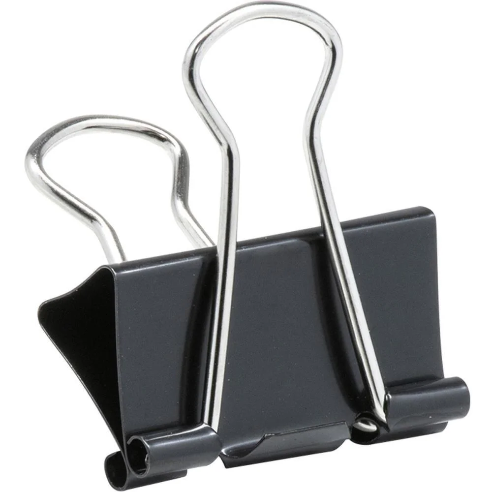 Prendedor De Papel Binder 32Mm Preto Brw (Pote-24) - imagem 4