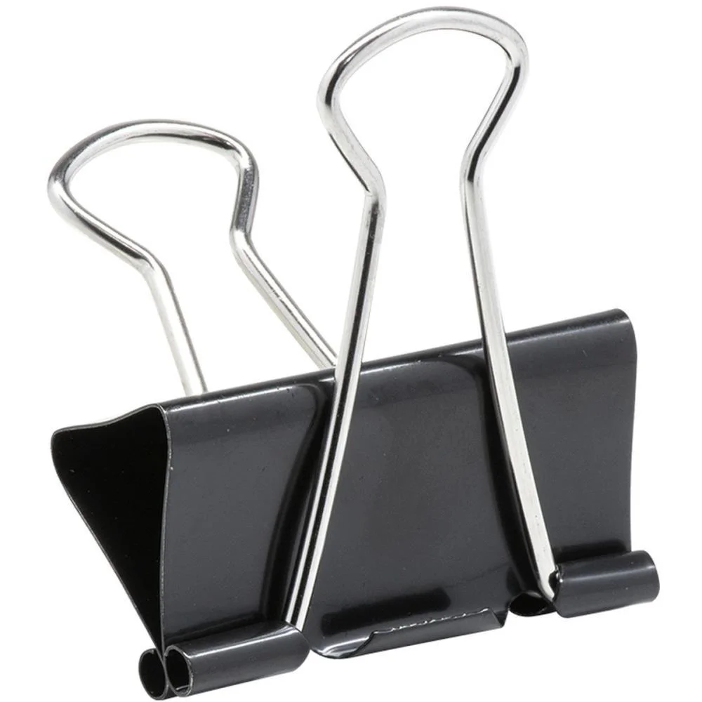 Prendedor De Papel Binder 40Mm Preto Brw (Pote-24) - imagem 4