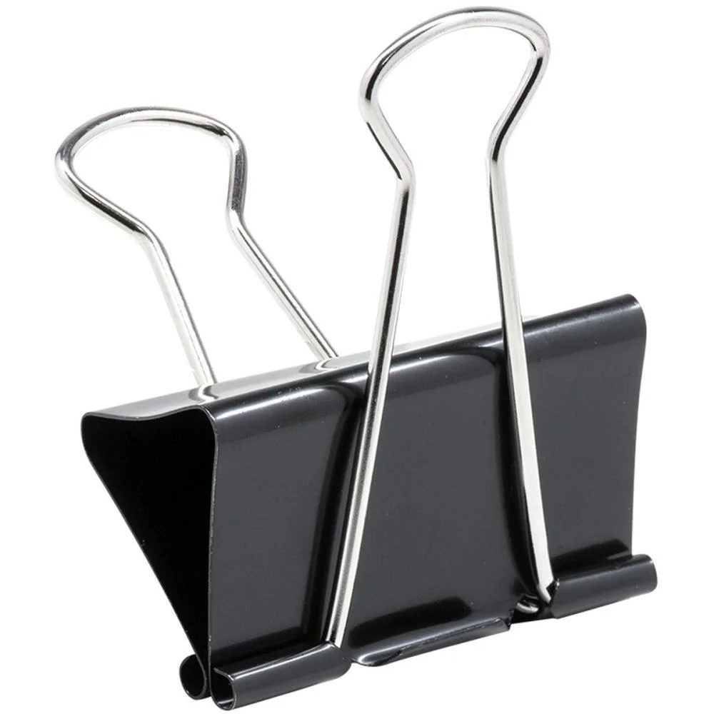Prendedor De Papel Binder 50Mm Preto Brw (Pote-12) - imagem 4