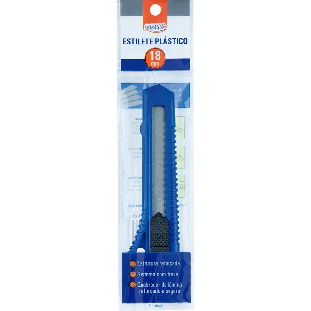 Estilete Largo 18Mm Plastico (S) Brw - imagem 2