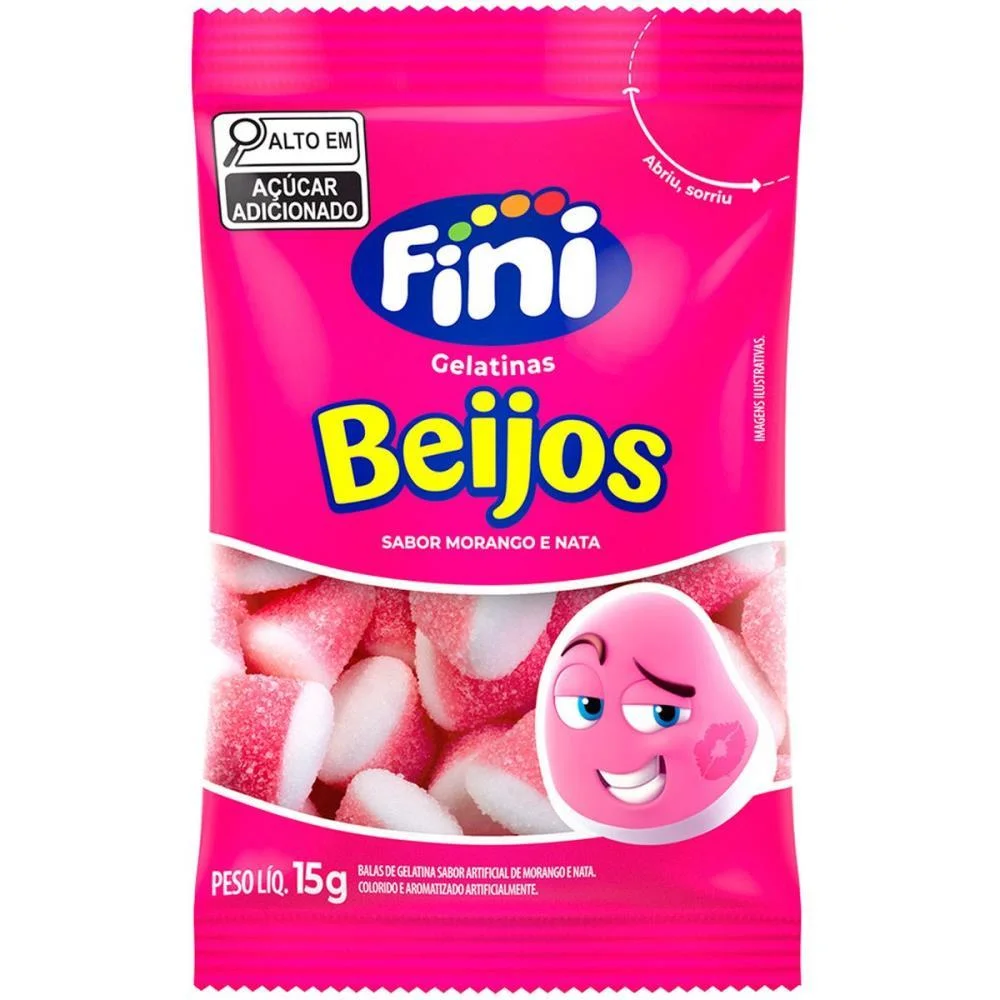 Doce Beijos De Morango 15G. Fini (Dp.c/12) - imagem 2