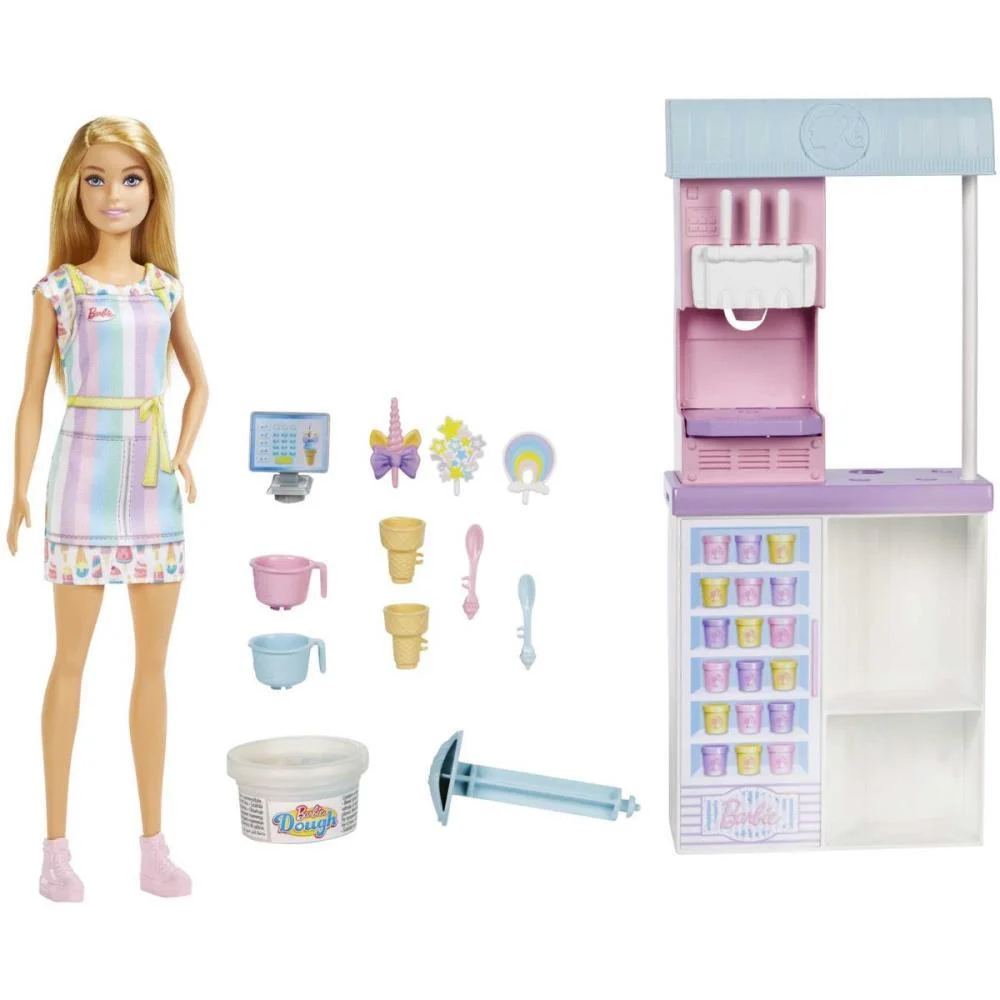 Barbie Profissoes Conjunto Quiosque De Sorvete Mattel (Unidade) - imagem 2