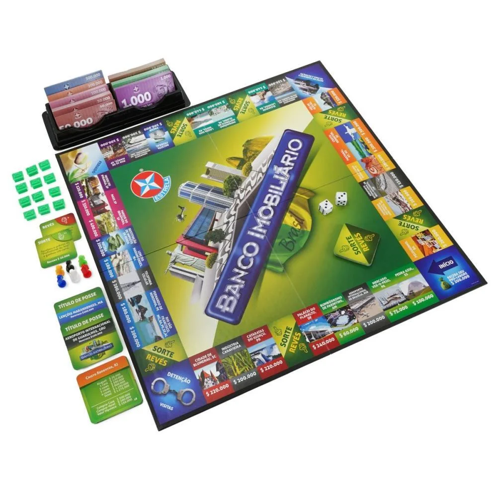Jogo De Tabuleiro Banco Imobiliario Brasil Estrela (Unidade) - imagem 4