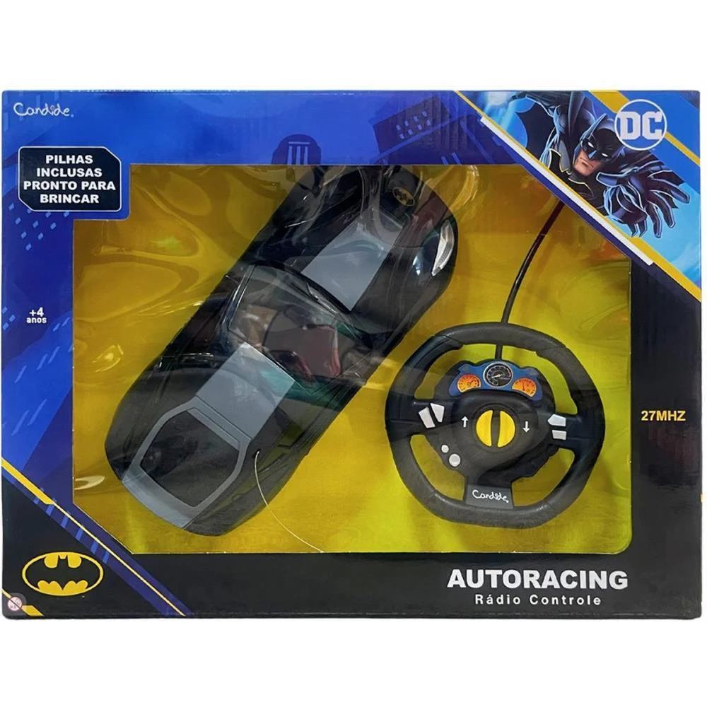 Carrinho Controle Remoto Batman Auto-Racing 3Func/Pilha Candide - imagem 4