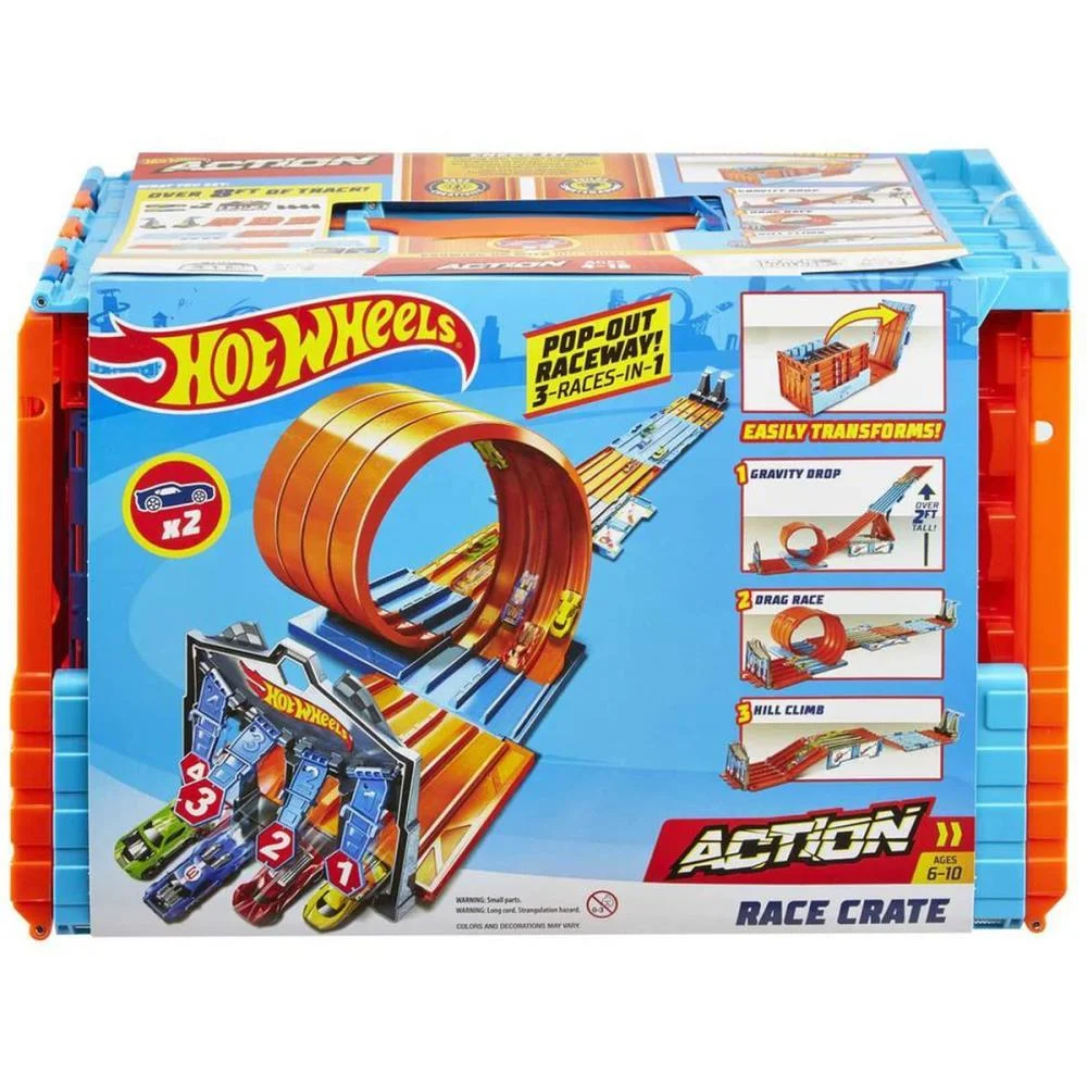Hot Wheels Pista Action Caixa De Acrobacias 3Em1 Mattel (Unidade) - imagem 4