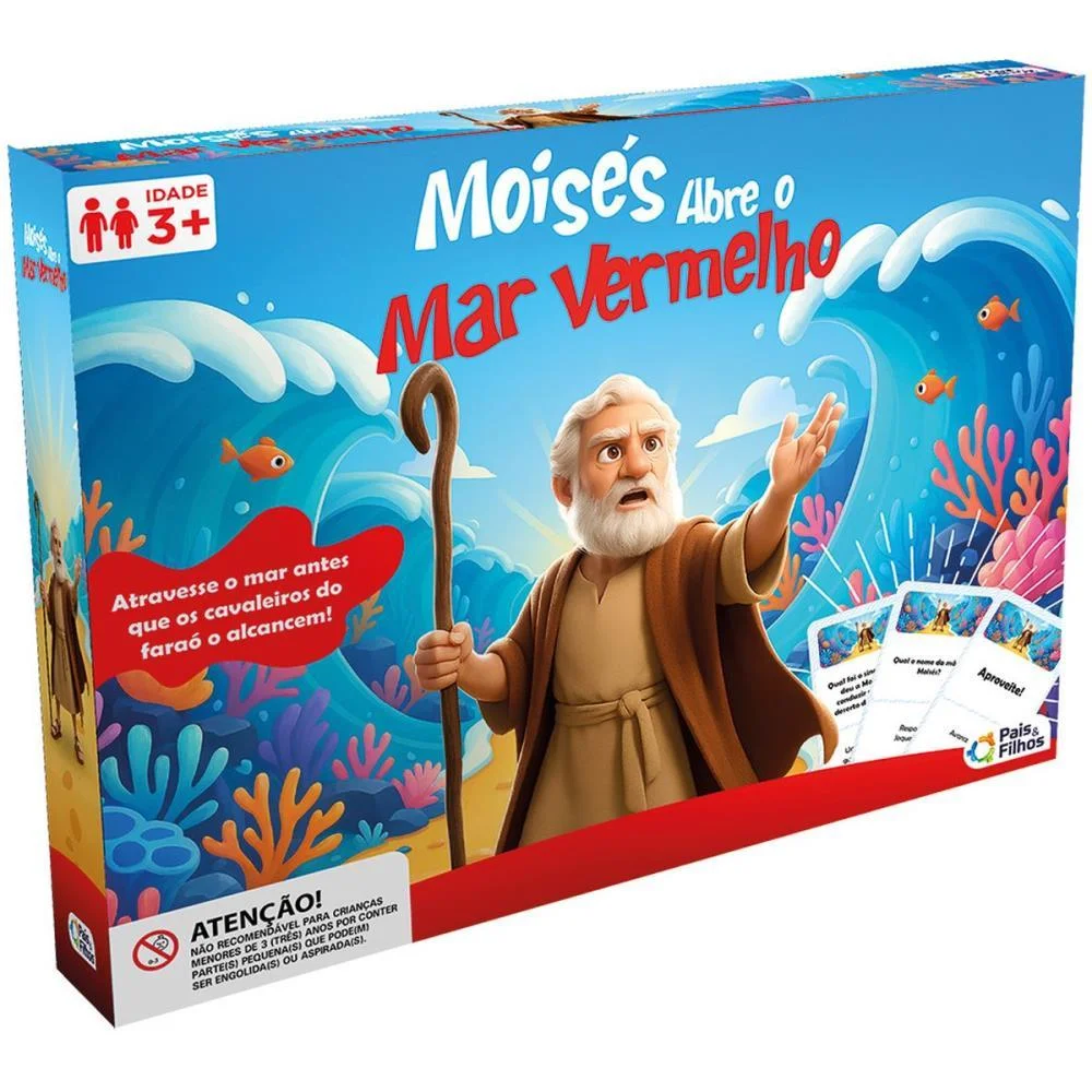 Jogo De Tabuleiro Moises Abre O Mar Vermelho Pais E Filhos (Unidade) - imagem 3