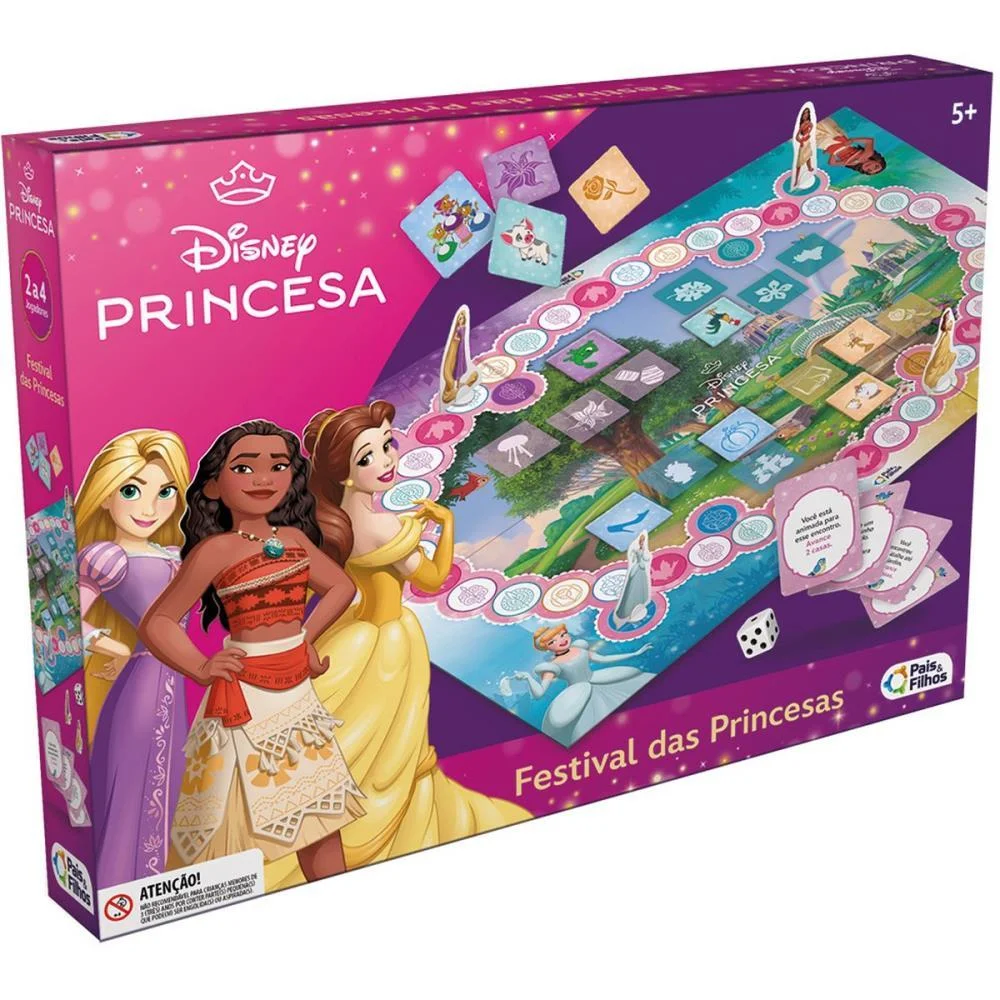 Jogo De Tabuleiro Festival Das Princesa Disney Pais E Filhos (Unidade) - imagem 3
