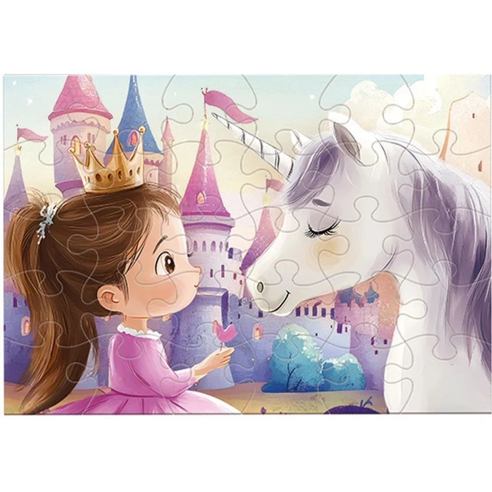 Quebra-Cabeca Madeira Princesa E Unicornio 30 Pecas Pais E Filhos (Unidade) - imagem 4