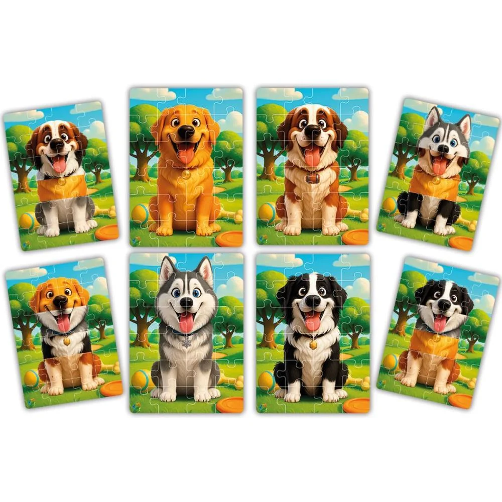 Quebra-Cabeca Cartonado Dog Mix 96 Pecas Pais E Filhos (Unidade) - imagem 4