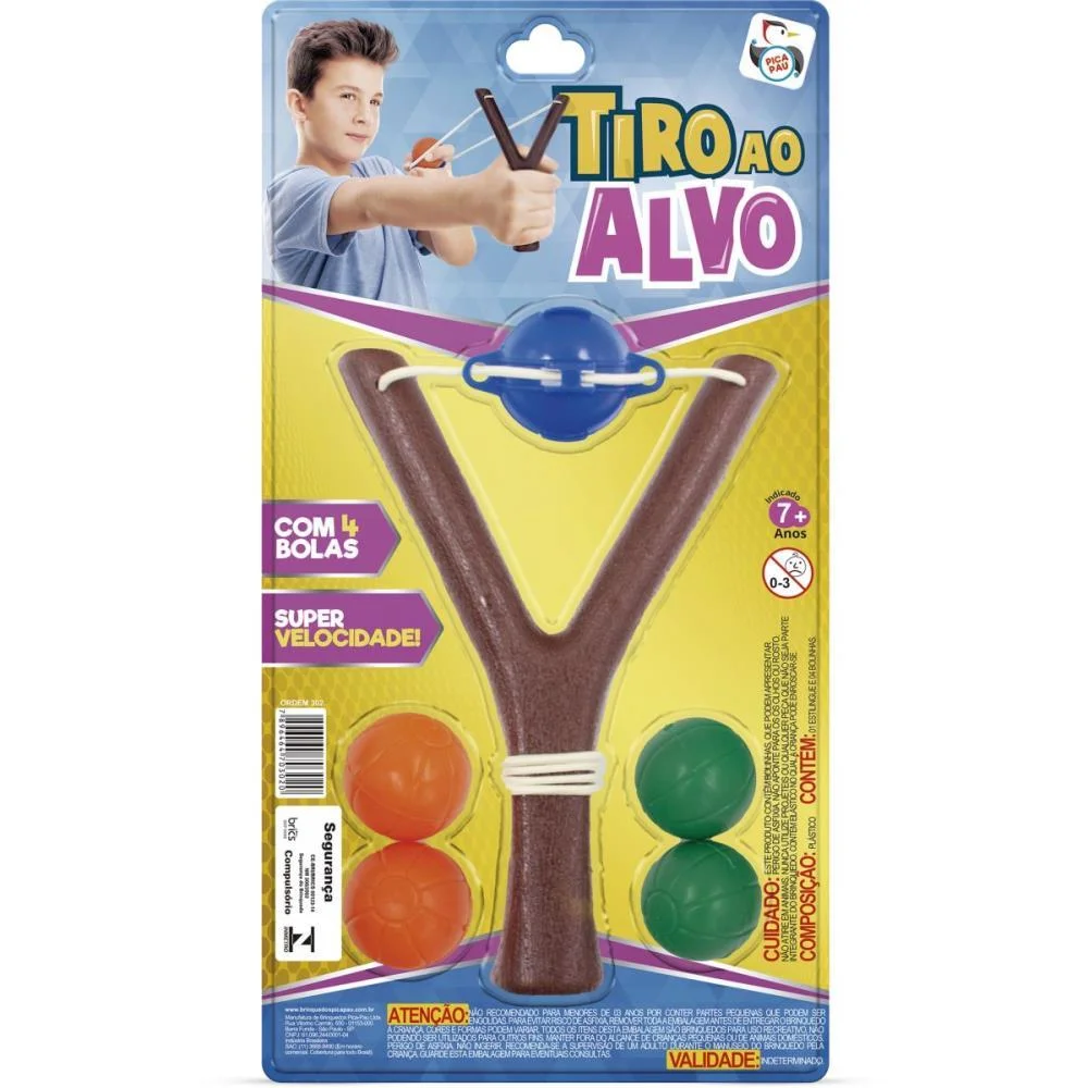 Lancador Tiro Ao Alvo C/4 Bolas Pica Pau (Unidade) - imagem 4
