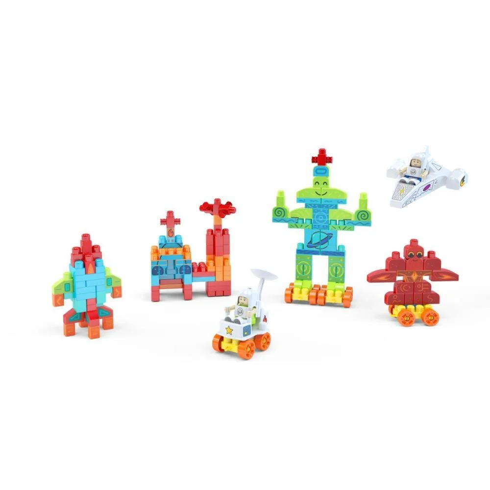 Brinquedo Para Montar Aventura Espacial Blocol.200Pc Dismat (Unidade) - imagem 3