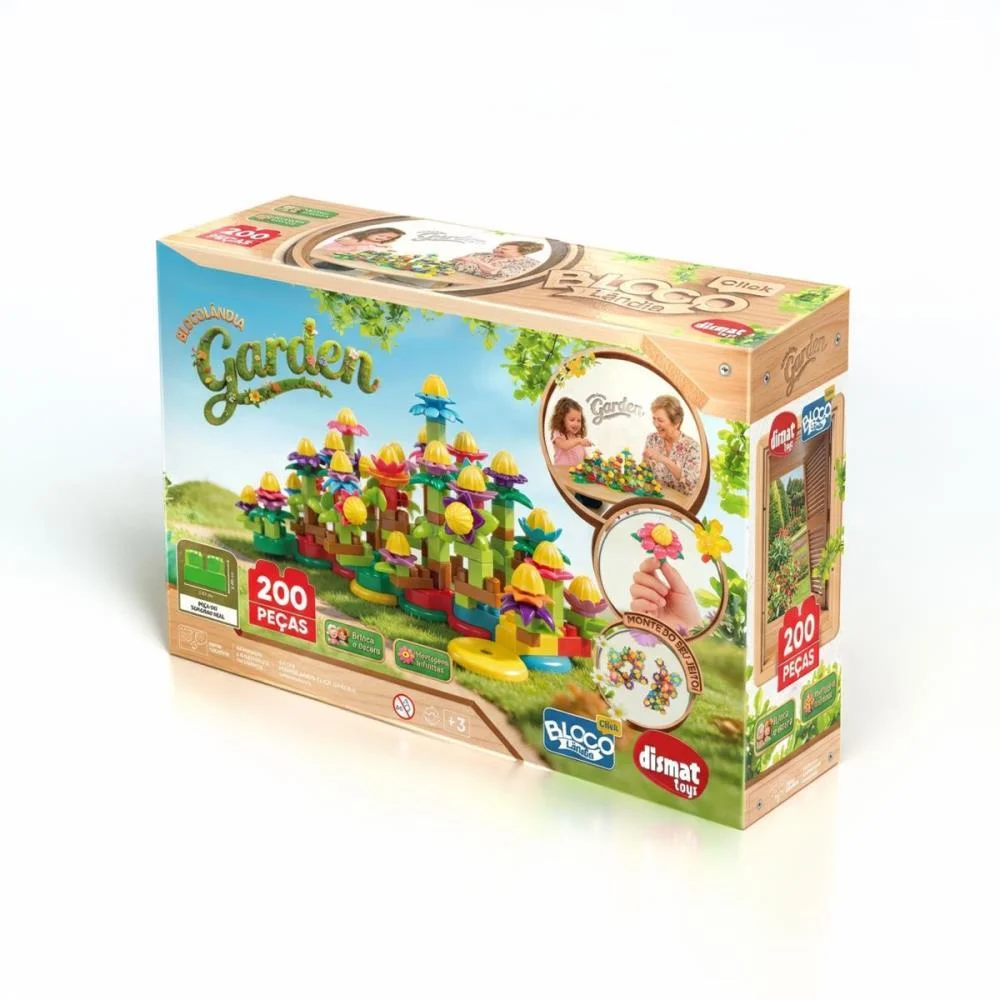 Brinquedo Para Montar Garden Jardim De Blocos 200Pcs Dismat (Unidade) - imagem 3