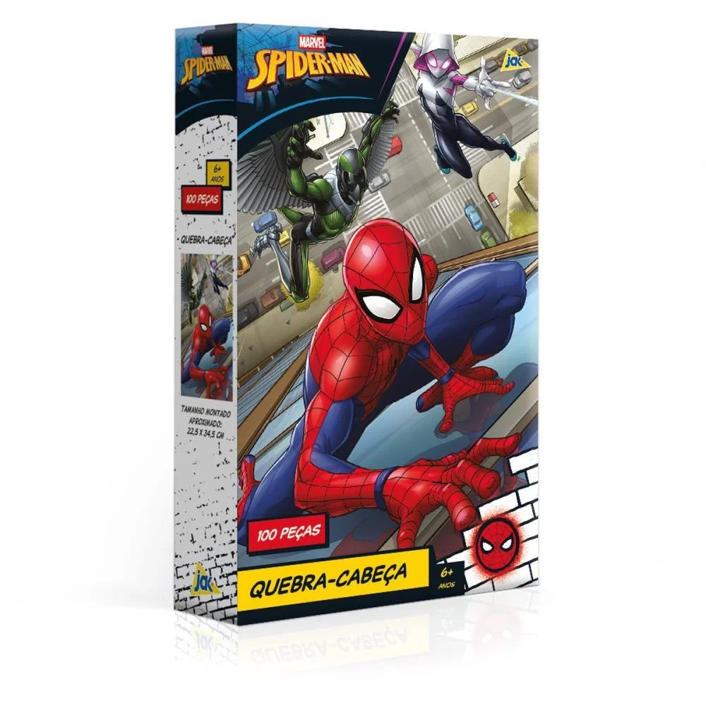 Quebra-Cabeca Cartonado Spider-Man 100Pcs Toyster (Unidade) - imagem 3