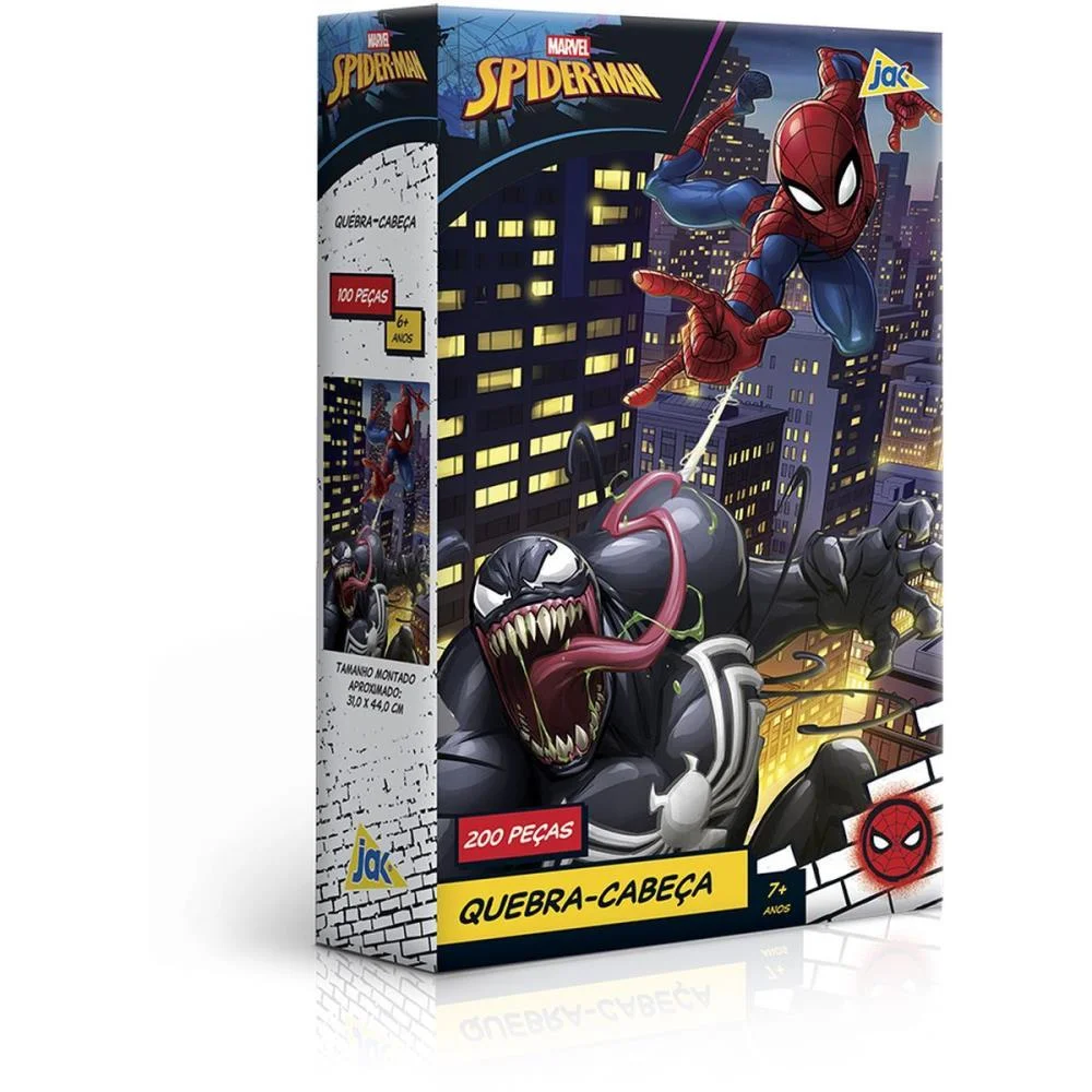 Quebra-Cabeca Cartonado Spider-Man 200Pcs Toyster (Unidade) - imagem 3