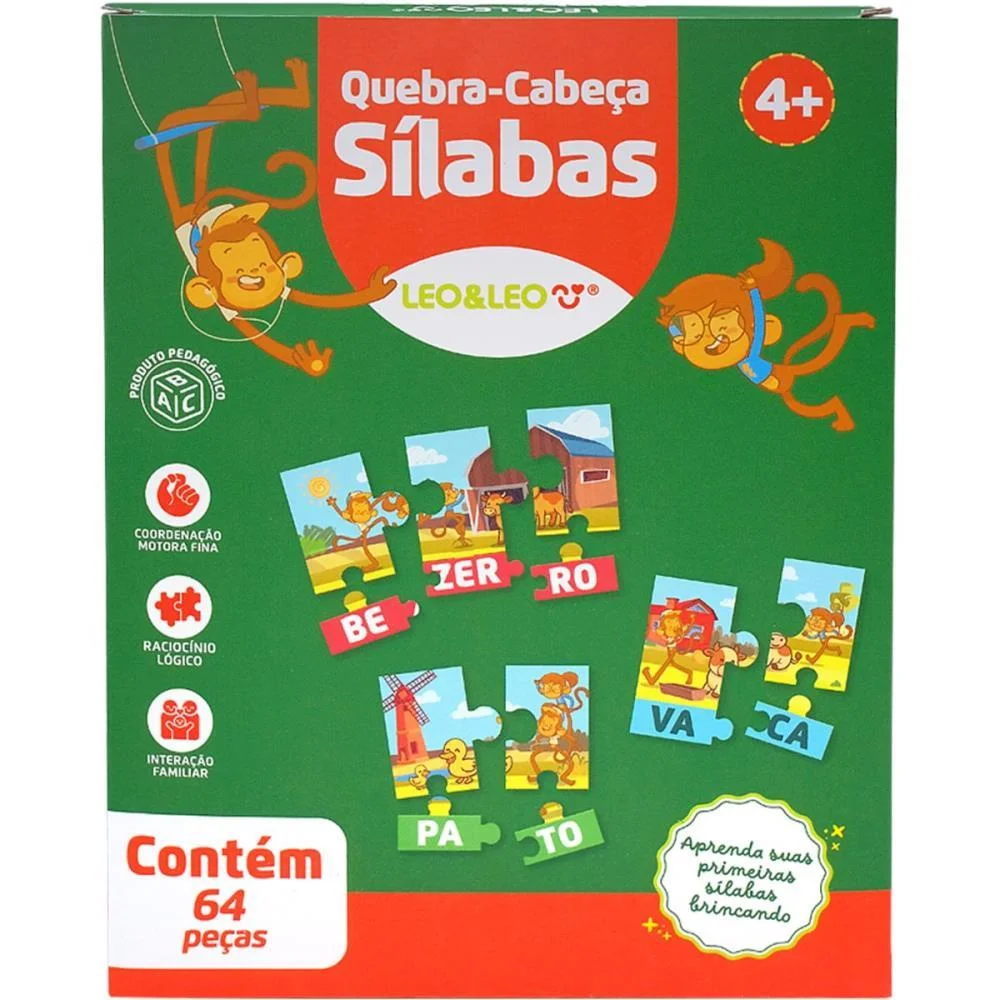 Brinquedo Pedagogico Silabas 64 Pecas Leonora (Unidade) - imagem 5