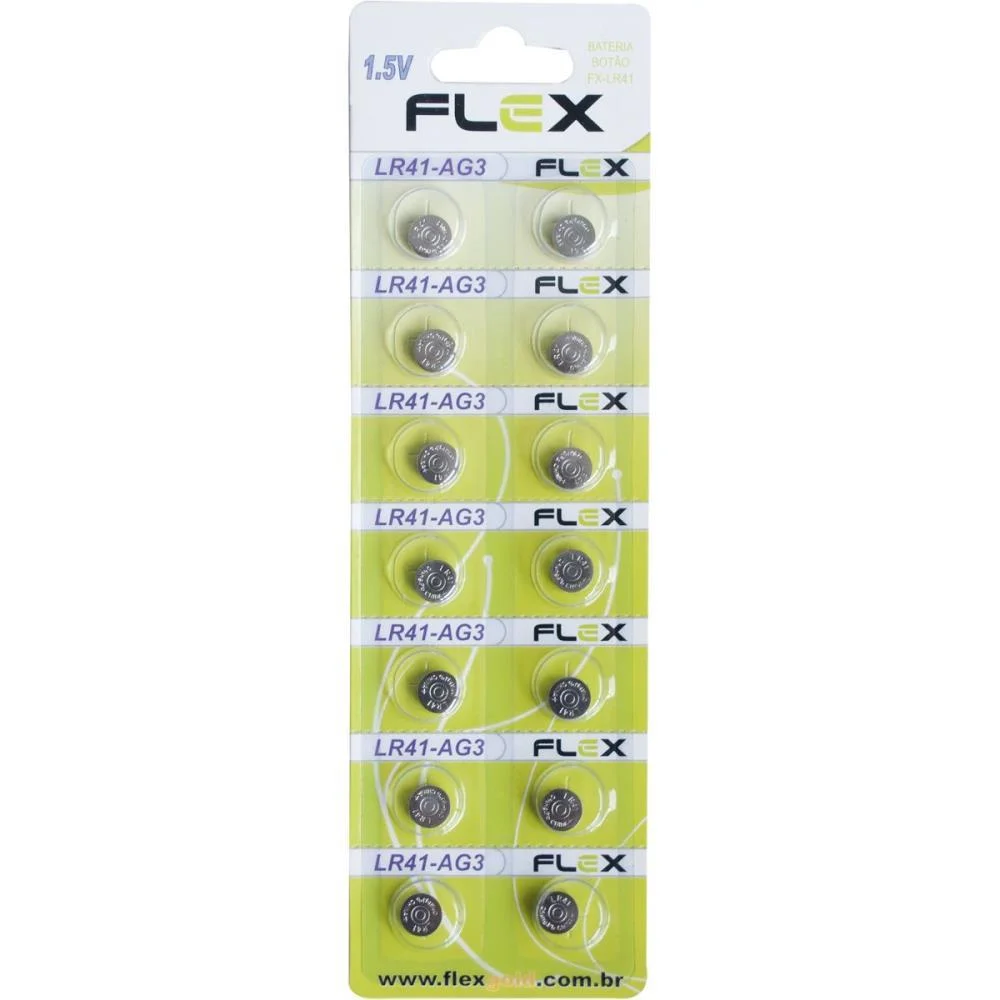 Pilha Bateria Botao Lr41 1.5V. Ag3 Flex (Ct.c/14) - imagem 2