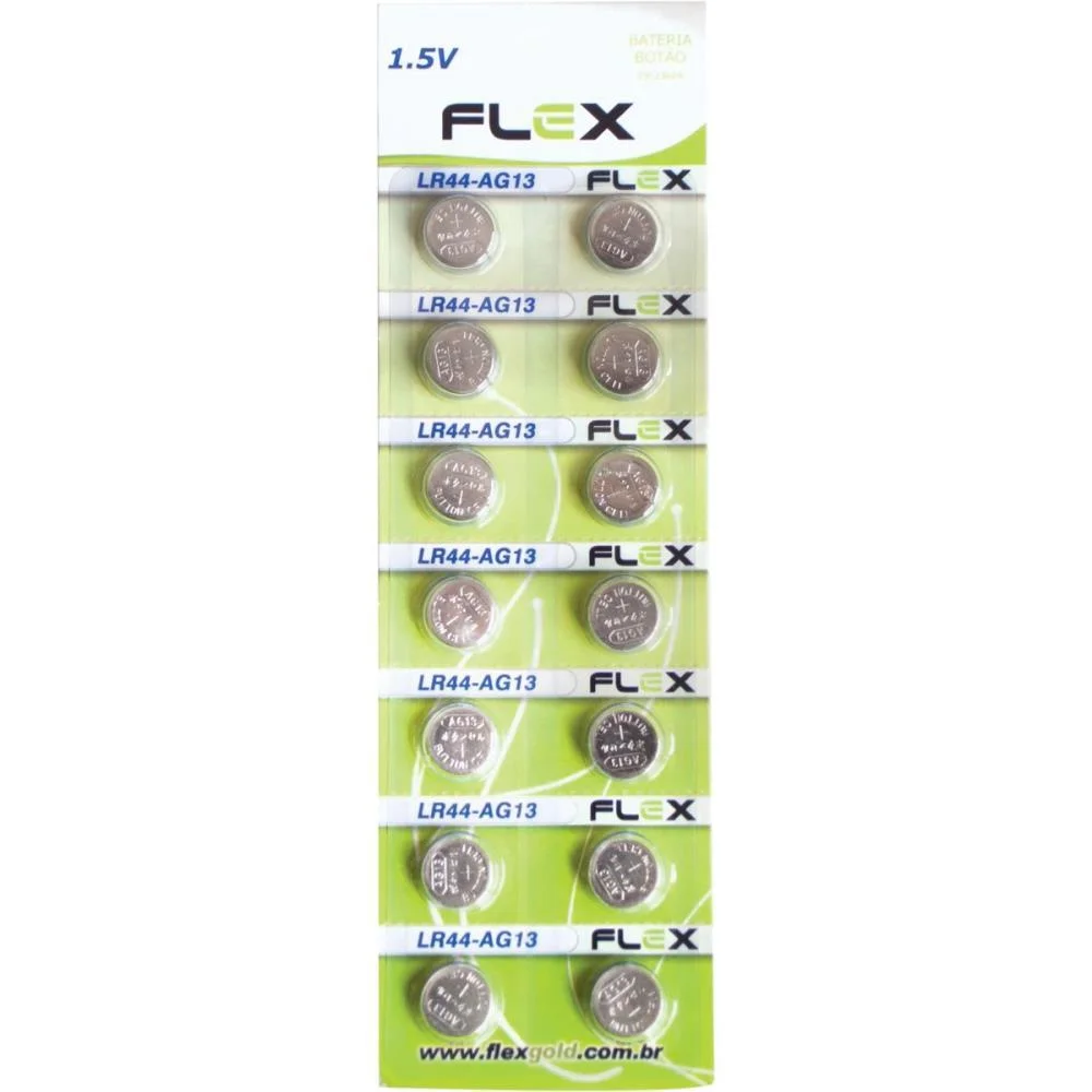 Pilha Bateria Botao Lr44 1.5V. Ag13 Flex (Ct.c/14) - imagem 2