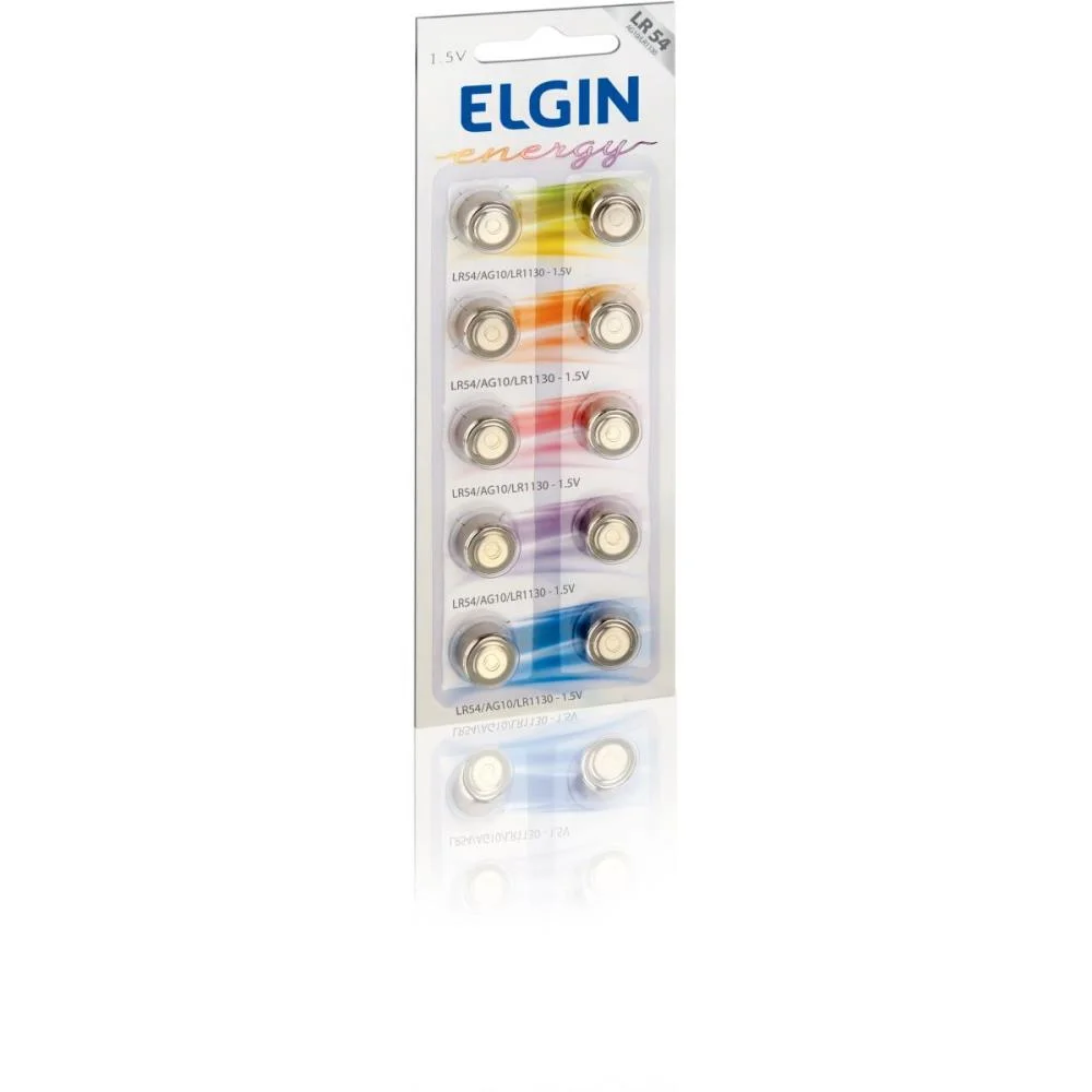 Pilha Bateria Botao Lr54 1.5V. Elgin (Ct.c/10) - imagem 2