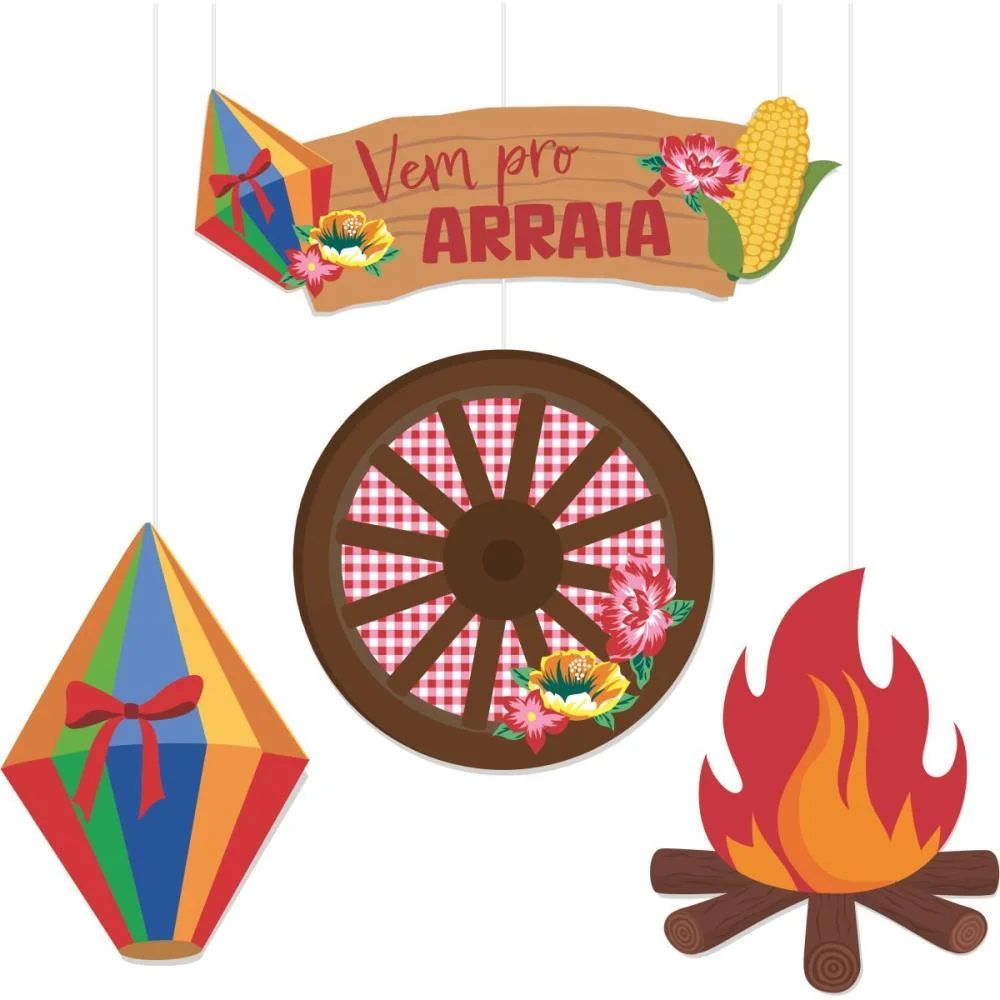 Festa Junina Enfeite Aereos Xodo Cromus (Pct.c/04) - imagem 2