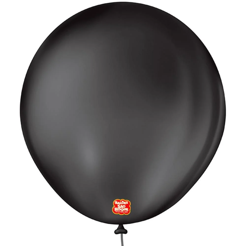 Balao 7 Liso Redondo Preto Ebano Sao Roque (Pct.c/50) - imagem 3