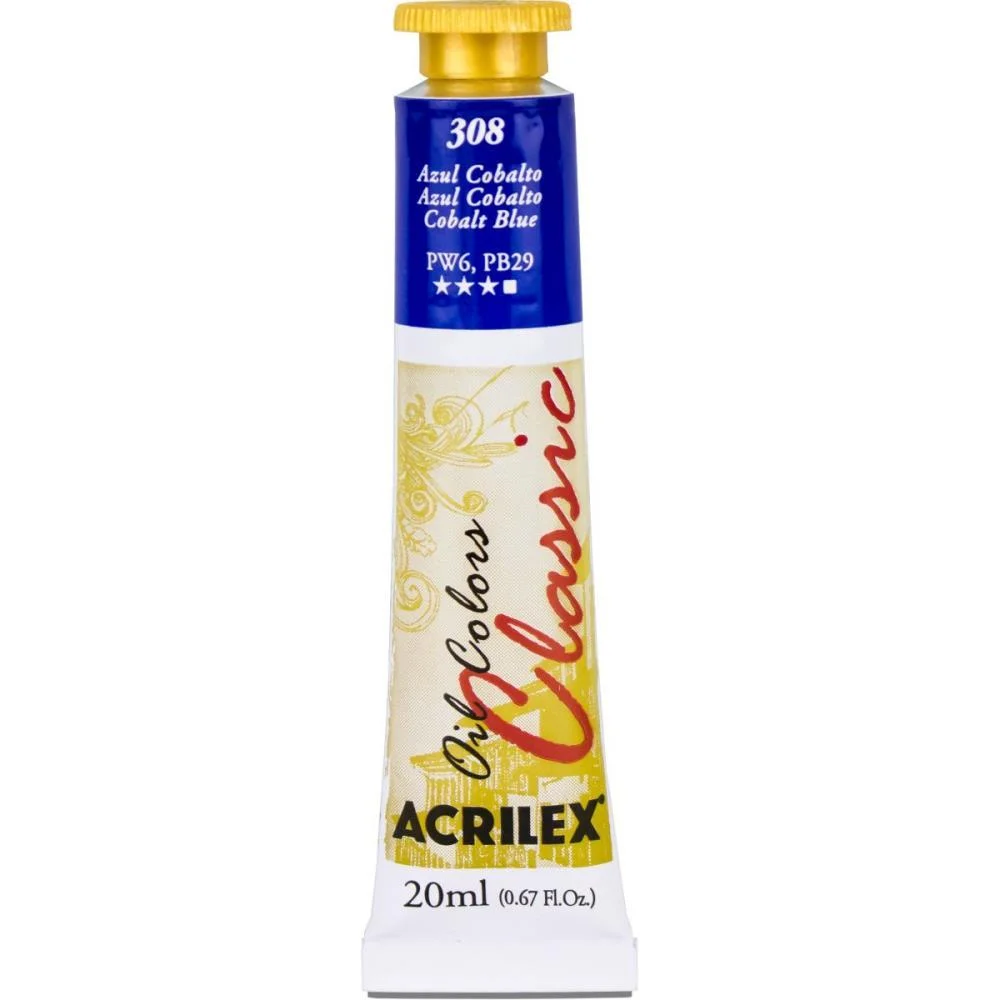 Tinta A Oleo Oil Colors 20Ml Azul Cobalto Acrilex (Cx.c/06) - imagem 2