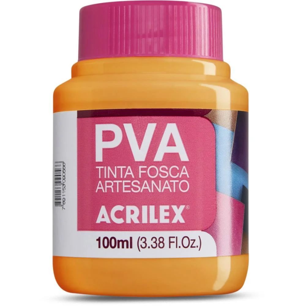 Tinta Pva 100Ml. Amarelo Cadmio Acrilex (Pct.c/06) - imagem 2